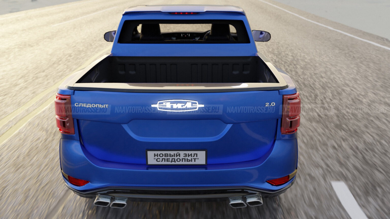 Визуализация первого пикапа ЗИЛ-164 «Следопыт» показана на авторских ...